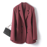 Zingj Small Suit Jacket Female Spring And Autumn Korean Version Loose Temperament Versatile Double Breasted Casual Professional Suit Jacket