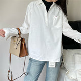 New French High-End White Shirt Early Spring Women's Loose Shirt Temperament Long-Sleeved
