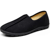 Zingj Men's Shoes Single Shoes / Cotton Shoes Fat Feet Large Size Canvas Father Shoes Father Shoes A Foot Pedal Casual Soft Sole