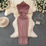 Goddess Of The Royal Sister Dress Fan Temperament Heart Folds To Receive The Waist Thin Long Bag Of The Hip