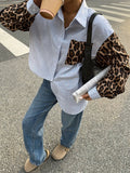 Loose Spliced Striped Shirt
