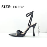 Women's High-Heeled Shoes Supply Solid Color Thin Waist Muller Tip Tip High Heel Four Seasons Fashion