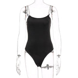 Zingj And Summer New Diamond Chain Shoulder Strap Spilt Sleeveless Sling Sexy Back Onesie Women's