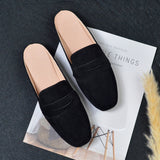 Bottom Half Slippers Women Fashion Side Head Casual Lazy Outside Wearing Muller Shoes Size