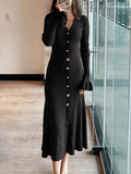 And Winter New French Elegant Jacket Dress Slim Skinny Knitting