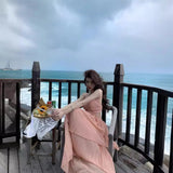 Zingj French Dress Show Back Pure Desire Wind 2023 New Socialite Temperament Seaside Vacation