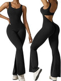Women's Sleeveless Horn Jumpsuit Sexy Bare Back Vest Tightening Hip Yoga