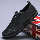 Men's Shoes Men's Casual Leather Shoes Trend Wide Version Of Leather Shoes Lazy One Foot Loose Tight Leather Shoes