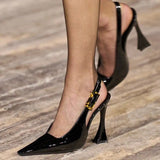 Temperament Fine Heel High Heels Women 2025 Summer Buckle With Small Square Single Shoes Women Wearing Fashion