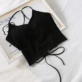 Corduroy Backless Crop