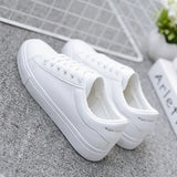 White Shoes Women 2025 Spring And Autumn New Fashion Flat Shoes Students Breathable Women's Shoes Net Red Single Shoes Casual White