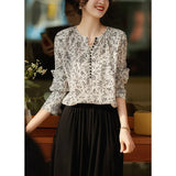 Spring And Summer Sweet Fruit Print Half-Open Small Buckle Double Velvet Imitation Silk Silk