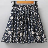 Women 28 Colors Fashion Simple Elastic Waist Summer Elegant Student Folds All-match Ulzzang Female Leisure Floral
