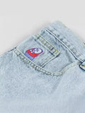 Big Boy Jeans Hip-Hop Cartoon Pattern Embroidered Loose Jeans Men's