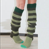 Zingj Socks Fashion Y2K Striped Long Over Knee Knit Pile Socks Woman