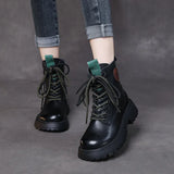 Layer Of Cowhine Martin Boots Women's Station Pine Cake And Single Boots Retro Handmade And Winter Boots