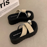 Cover Thick-Bottomed Slippers Women's Summer Wear 2025 New Height 100 With Skirt Ladies Sandals