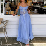 Cami Tie Up Top And Maxi Skirt Set-Outfit