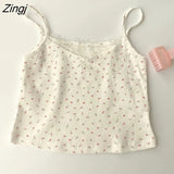 Colors Camisole Women Summer New Lace Patchwork Sweet Cozy Crop Top Female Ins French Popular Skinny Mujer Fashionable