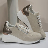 Zingj New Casual Women's Shoes Lace Lace Platform Large Size Single