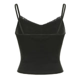 Zingj Wind Lace Splicing Print Net Gauze Condole Belt Female Fashion V Collar Slim Perspective Feeling Small