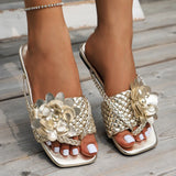 New Sandals Women's Large Size Women's Shoes Flowers Thick-Soled Casual Women's Sandals