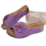 Large-Size Women's Shoes 2025 Spring And Summer New One Flower-Dew Slippers Cool
