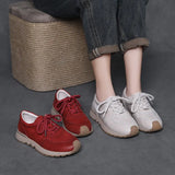Layer Cowhick Retro Thick-Soled Casual Shoes Women 2025 Spring Festival New Port Style Forrest Shoes Flat Women's