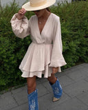 New Women's Fashion Design Dress With A Solid Color