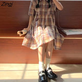 Dresses Women Peter Pan Collar Retro Japanese Style Kawaii Popular Chic Trendy Girls Loose Leisure Vestido Feminino