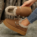 Snow Boots Women 2025 Winter New Retro Birken Cotton Boots Plus Thick Thick Cotton