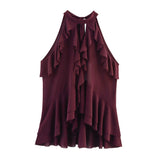 New Laminated Decorative Neck Collar Top