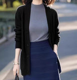 Blue Sweater Knitted Cardigan Spring Women 2025 New Korean Soft Languid Languid Wind Unique Super-Good-Looking