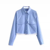 Women's Clothing Explosion Fashion Collar Long Sleeve Single Buckle