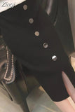 Women Knitted Long Skirt 2023 Fashion Elastic Waist Office Lady Bodycon Winter Slim Elegant Black Pencil Skirts