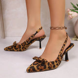 Summer New Fine Heel Sharp Head Sexy High Heel Single Shoe Pointy Bow Women's