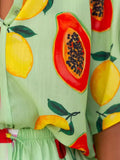 Casual Women's Shorts Two-Piece Fashion Print Shirt