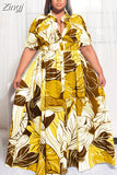 5XL Big Size Streetwear Long Maxi Dress Women 2023 Summer Autumn Flower Print Button Up Shirts Dress Loose Casual