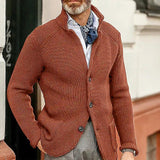 New Products - Dress Men's Casual Long-Sleeved Pure Color Knit Coat Men's