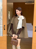 Xixi 2025 Autumn New White Standard Temperament Elegant Thousand Gold Wind Long-Sleeved Coat Cape Woman