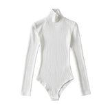 High-Collar Body Solid Foundation Long-Sleeved T-Shirt Women's Thai Solid Color Buckle Buckle Yoga Bottoming