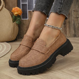 Canvas Coarse Fashion Single Shoes Women's 2025 Autumn New Low-Top One-Legged Pedalle Shoes Single