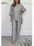 And Autumn 2025 New Wide Legs Trousers Casual Fashion Loose Top Size Two