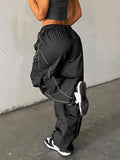 Contrast Piping Flap Pocket Cargo Pants- Outfit