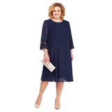 Shipping Mother of The Bride Dresses 2021 Chiffon Plus Size Long Sleeve Party Gown robe de soir¨¦e de