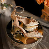 Women 2025 Summer New Beautiful Word With Skirt Wedding Shoes Tips Fine And Shallow