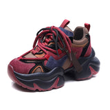 Old Dad Shoes Tide Spring And Summer Thick-Soled Shoes Small Retro Leather Leather Match Sports Casual