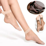 Pairs Women Nylon Elastic Short Ankle Sheer Silk Short Socks Elastic Short Ankle Sheer Bling Bling Shinny Silk Short