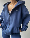 Women's Long-Sleeved Plus Velvet Trousers Casual Fashion Print Hooded Set