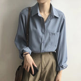 Vintage Blouse Women Autumn Long Sleeve Shirt Women Korean Style Loose Casual White Tops Solid Elegant Blusas All